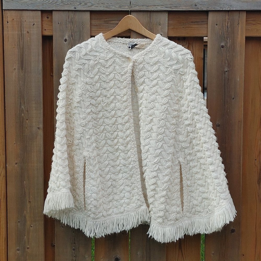 Union Made Elegant Cream Women's Poncho